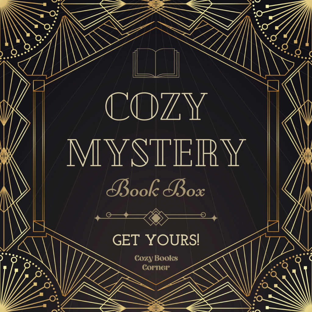 Art Deco style advertisement for Cozy Books
