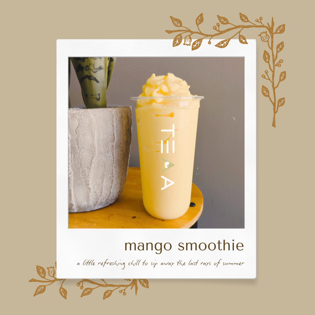 Mango Smoothie social media graphic.